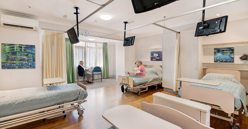 nursing home room for four elderly aged care residents including dementia care in baptistcare aminya centre residential aged care home