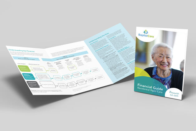 baptistcare aged care homes financial brochure explaining finances of entering a nursing home