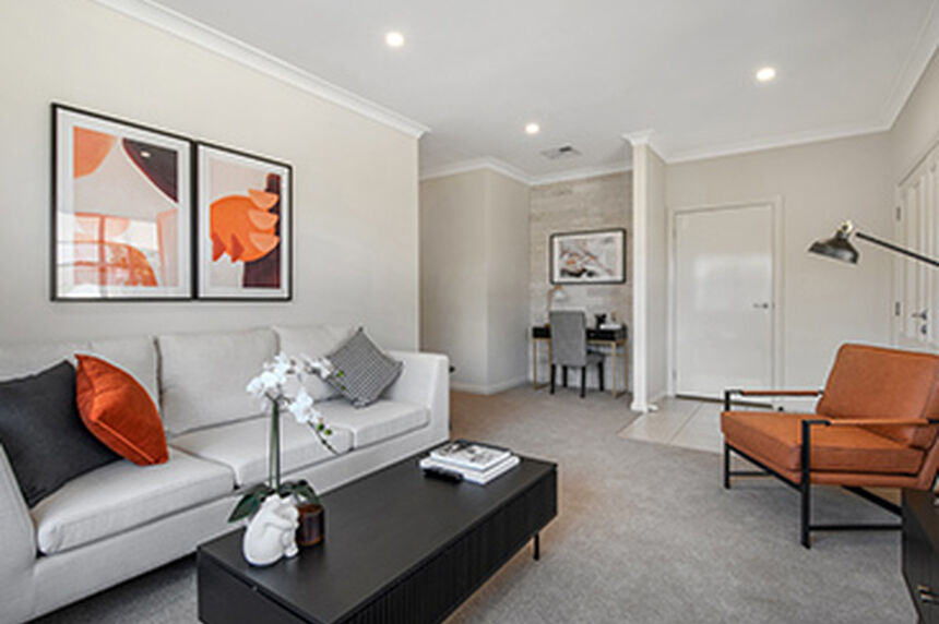 interior living room of a retirement living Sydney location