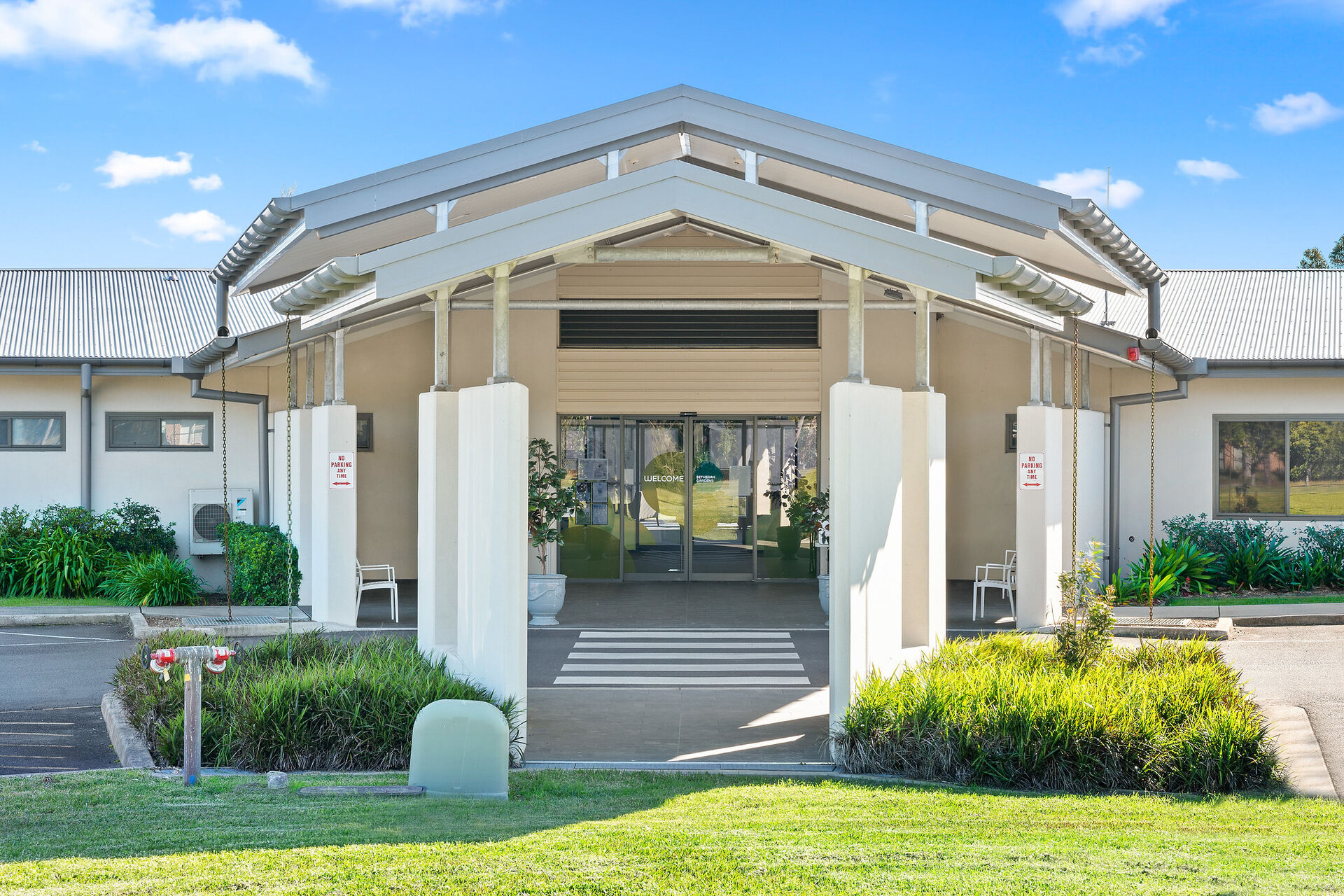 entry to baptistcare bethshan gardens centre aged care home in wyee nsw lake macquarie