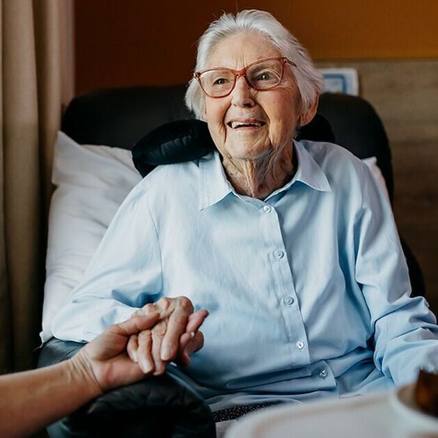 elderly couple living in baptistcare retirement village getting ready to move into residential aged care nursing home