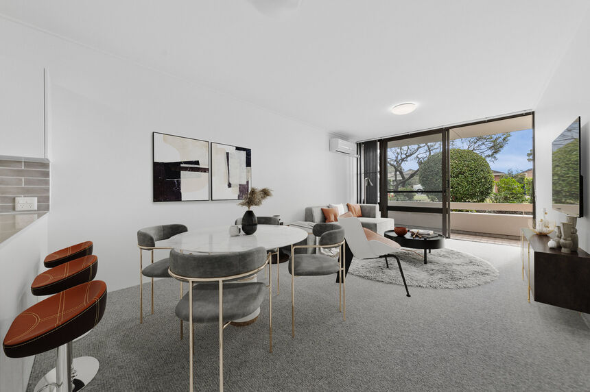 interior living room of a retirement living Sydney location