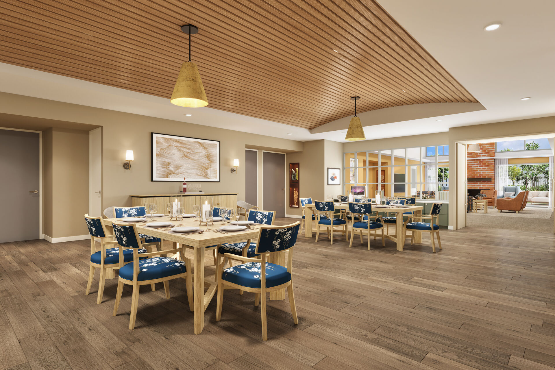 Caloola dining area aged care home resort style