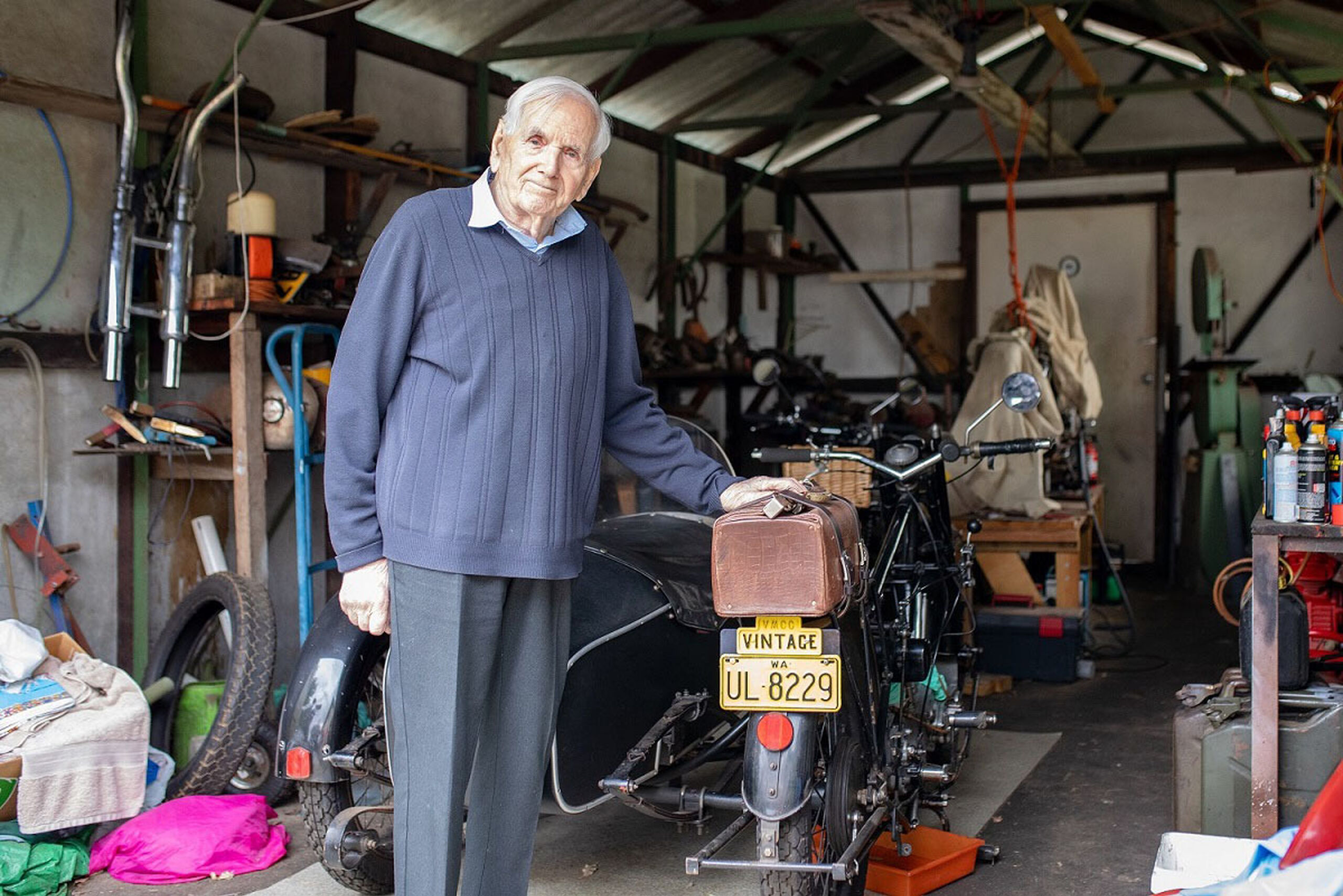 99 year old home care customer gives vintage motorcycles new life