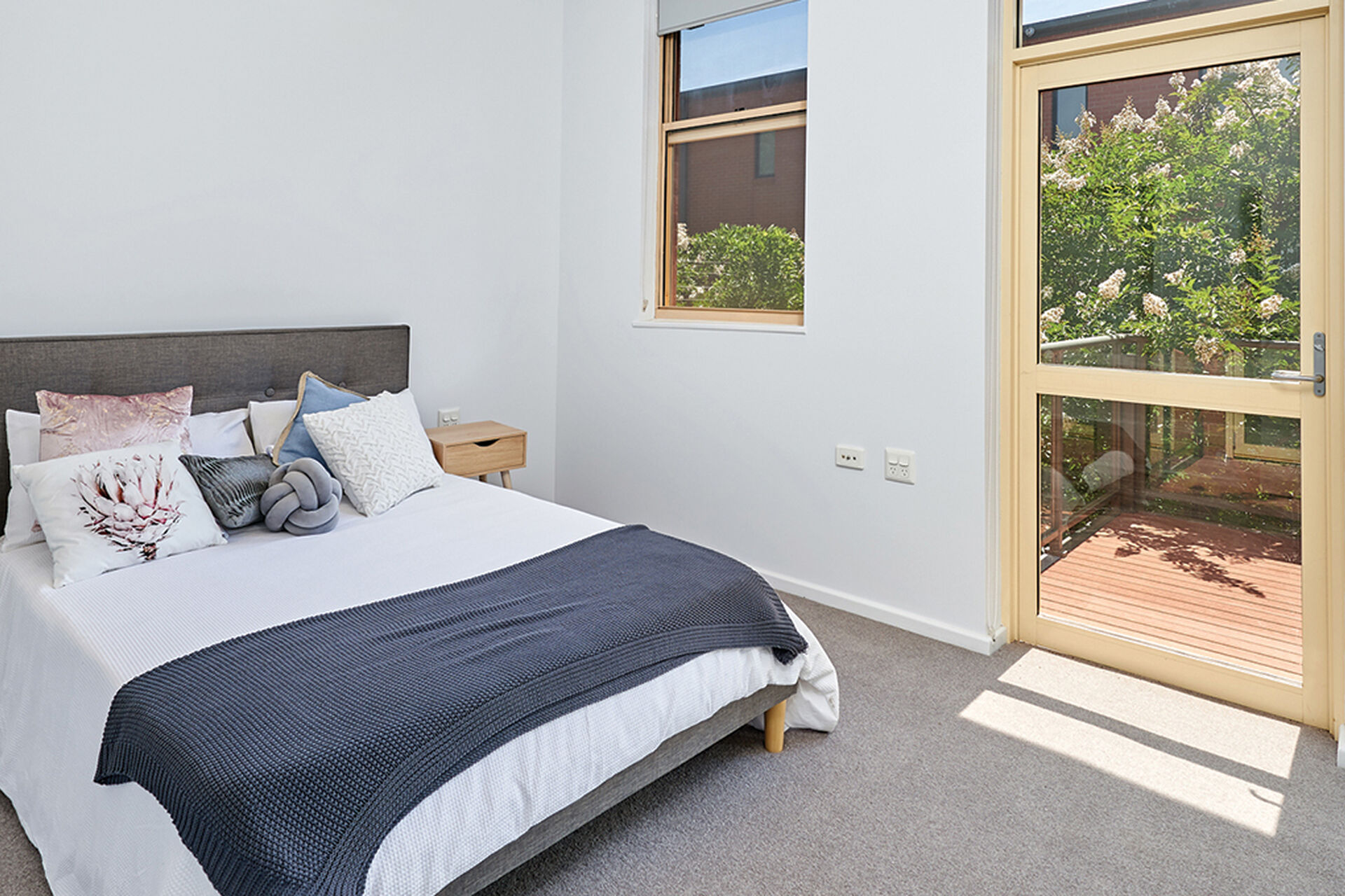 large modern bedroom of the over 55s retirement village baptistcare Watermark village Wagga Wagga