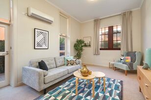 modern furnished living room of the over 55s retirement village Watermark Wagga Wagga