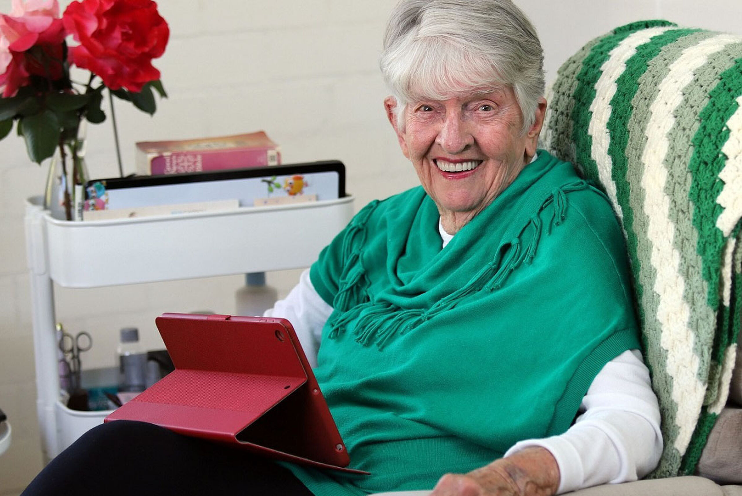 Baptist Care home care helps 90 year old Marie stay busy