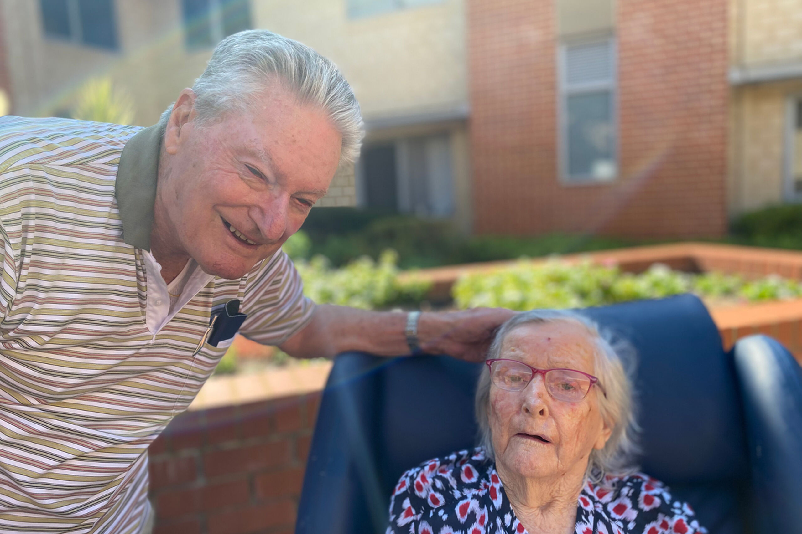 Couple remain connected at Riverside Retirement Village and Gracewood Residential Care
