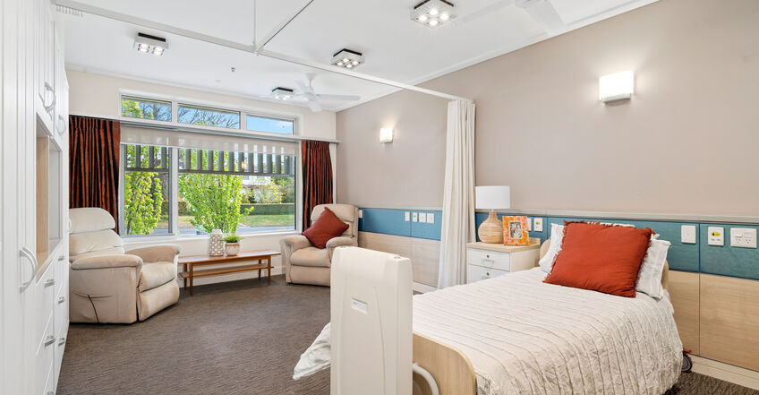 spacious single room for elderly aged care resident including dementia care in baptistcare griffith centre residential aged care home griffith act
