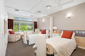 spacious shared room for elderly aged care resident including dementia care in baptistcare griffith centre residential aged care home griffith act