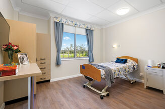 spacious single room for elderly aged care resident including dementia care in baptistcare durham green centre in menangle nsw