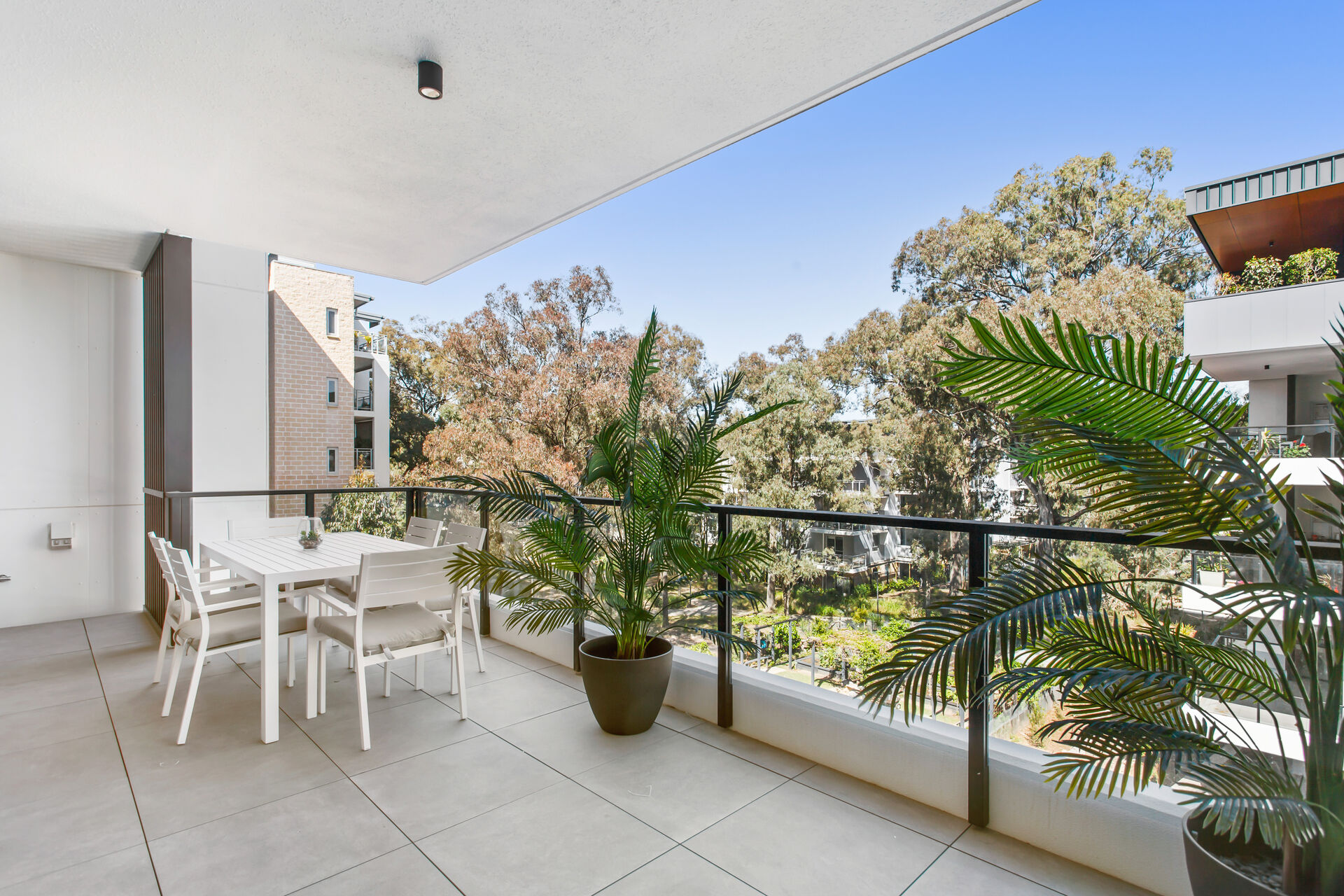 spacious balcony at baptistcare gracewood retirement village in kellyville hills district