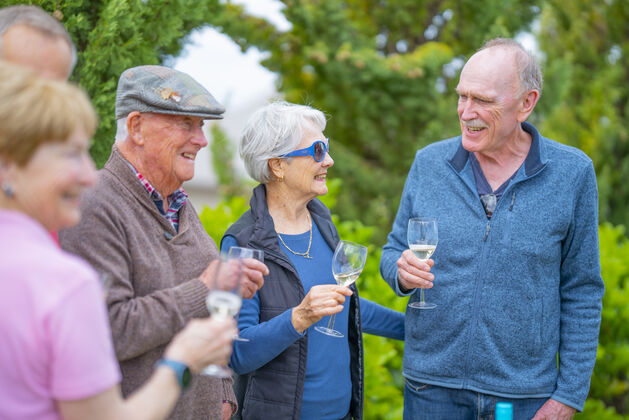 elderly people smiling