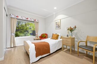 spacious single room for elderly aged care resident including dementia care in baptistcare kintyre lodge aged care home in dubbo