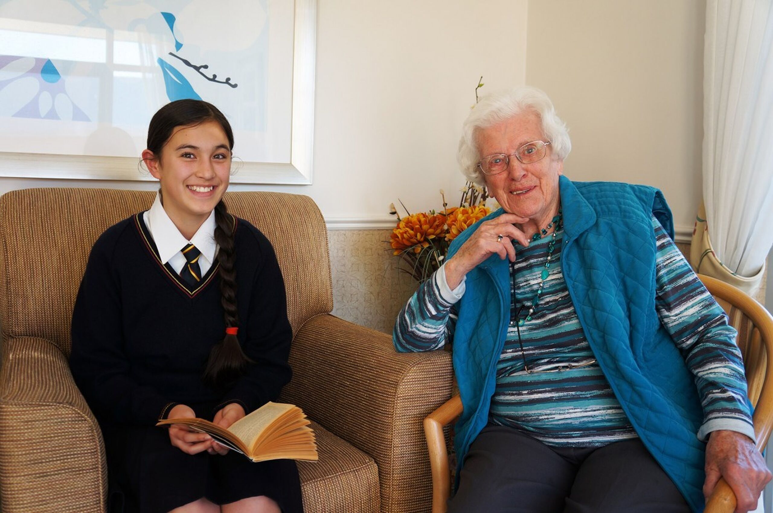 Love of reading brings generations together at Gracewood Residential Care