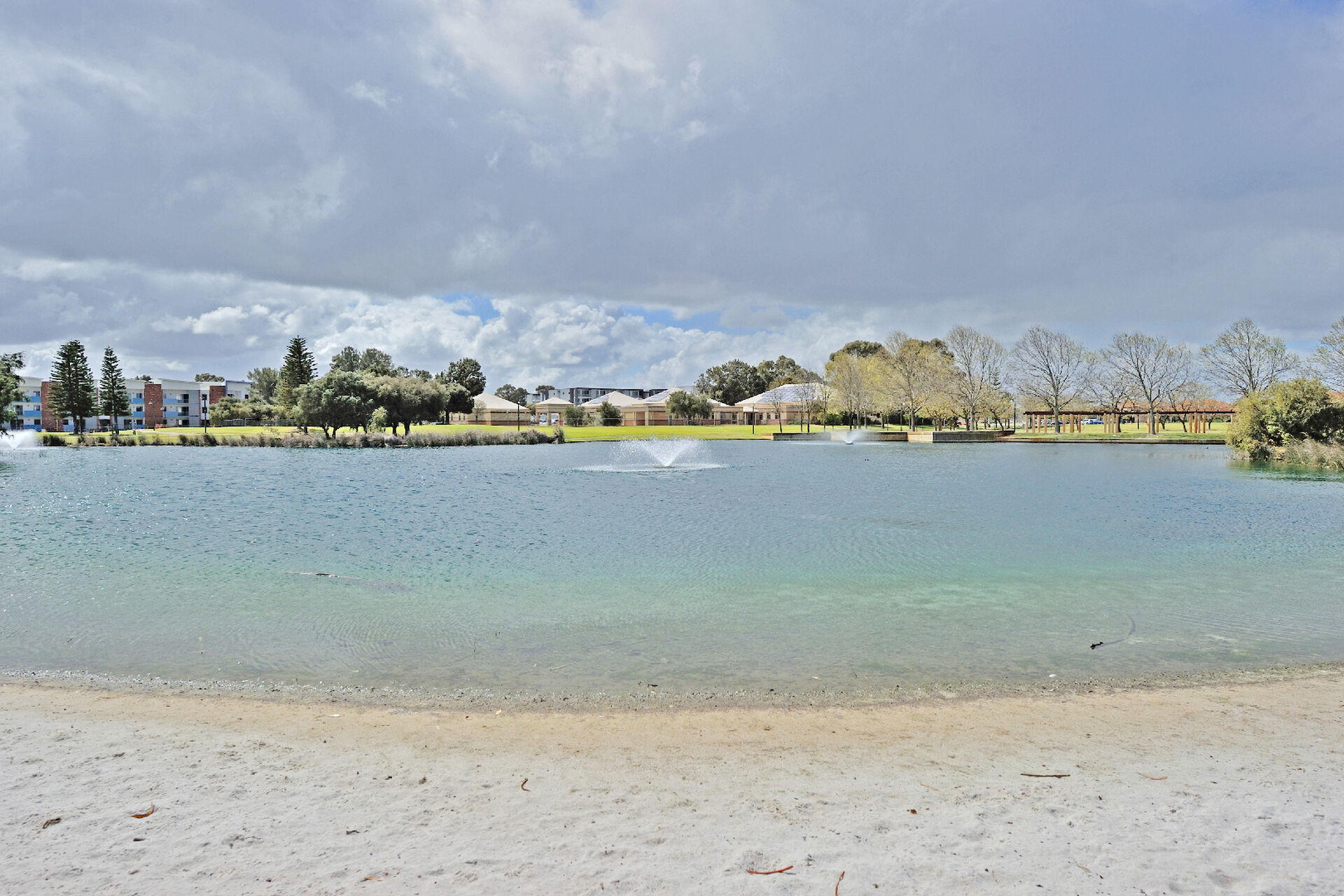 beautiful park and lake across baptistcare gracehaven retirement village in rockingham wa
