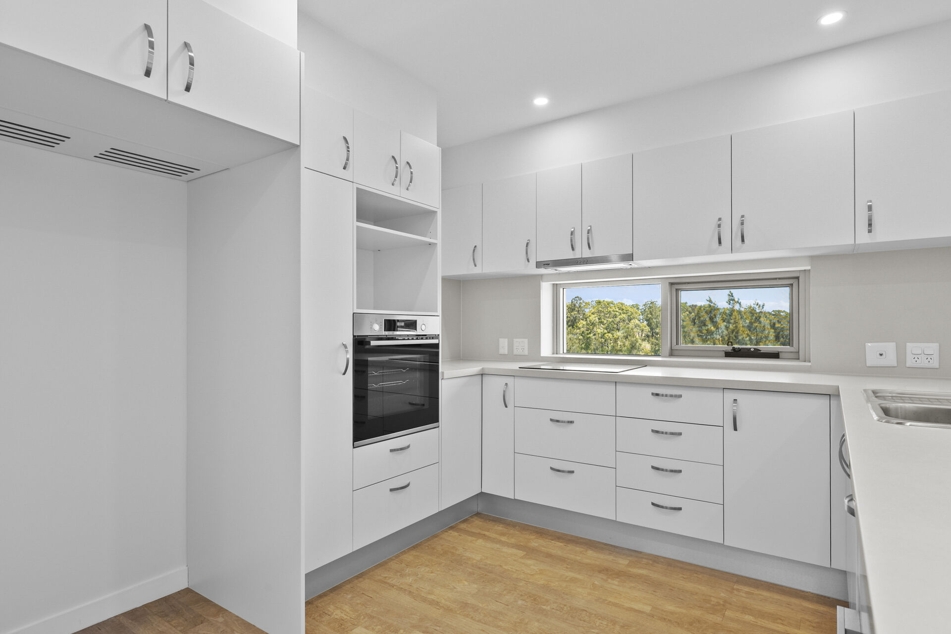 kitchen of one bedroom apartment at baptistcare gracewood village in kellyville hills district