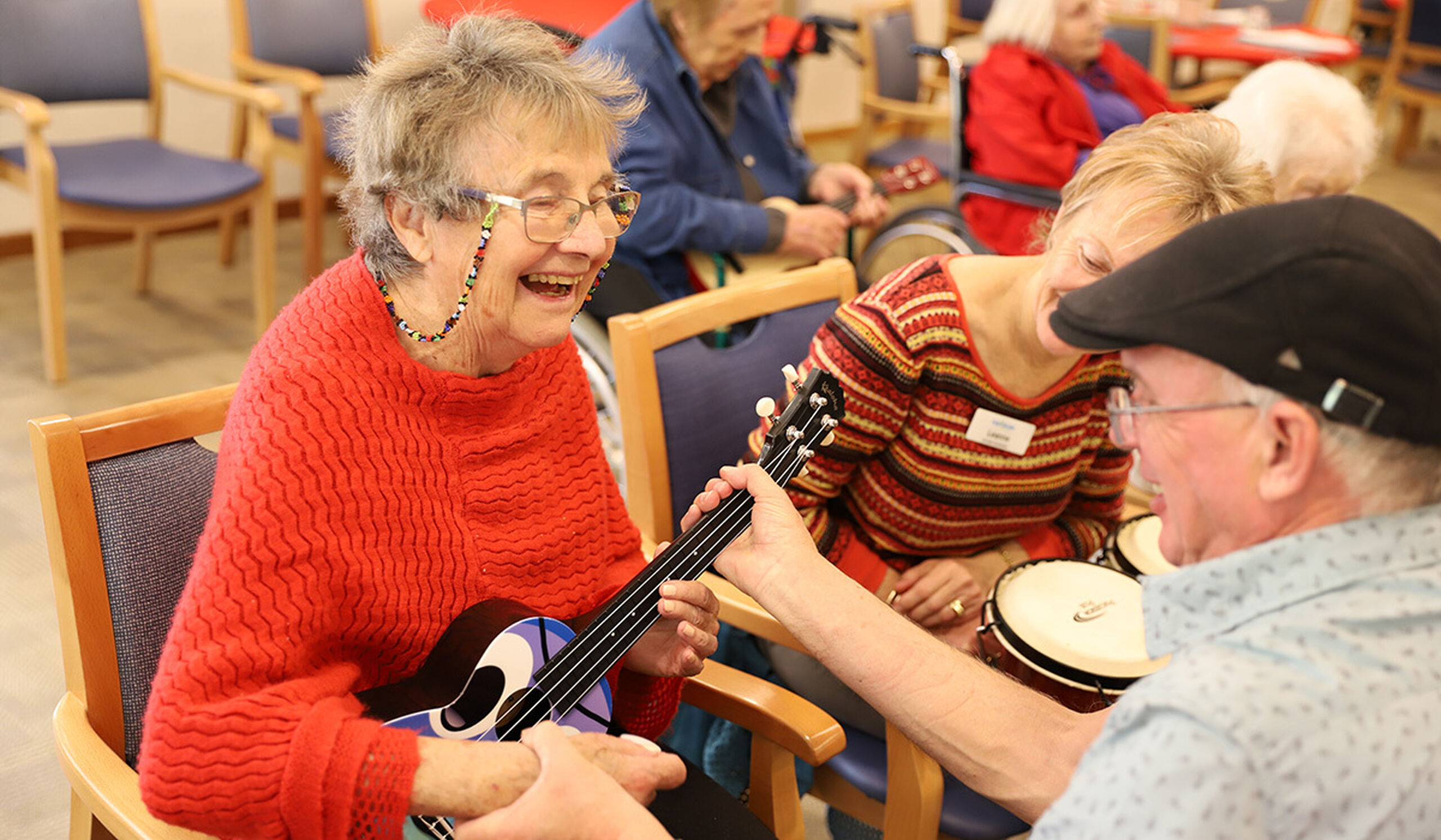 Ukuleles strike a chord with Yallambee Residential Care residents