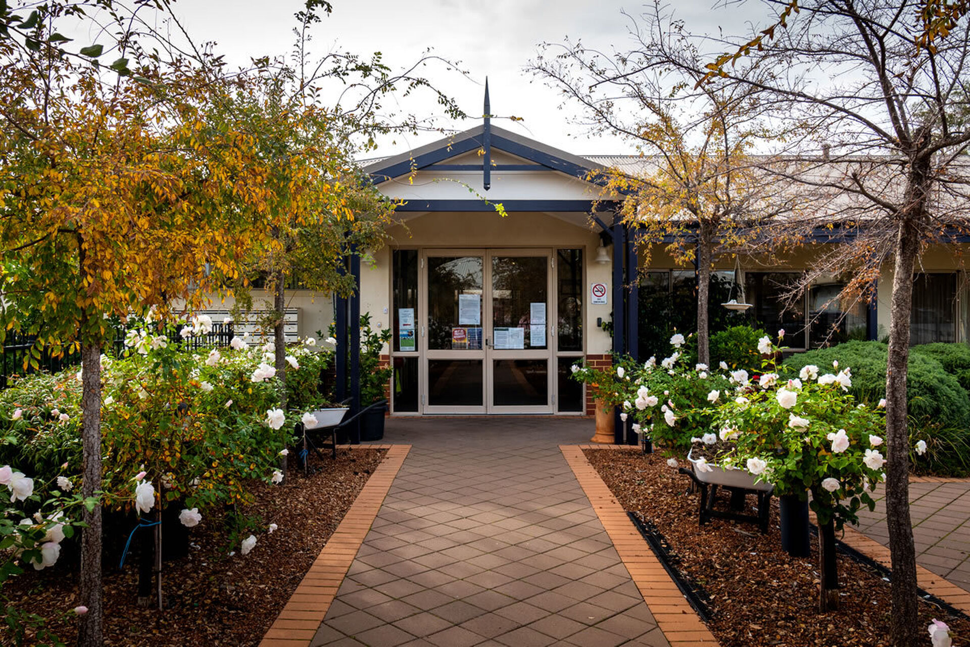 streetscape of baptistcare balladong gardens aged care home in york wa for nursing home residents and dementia care