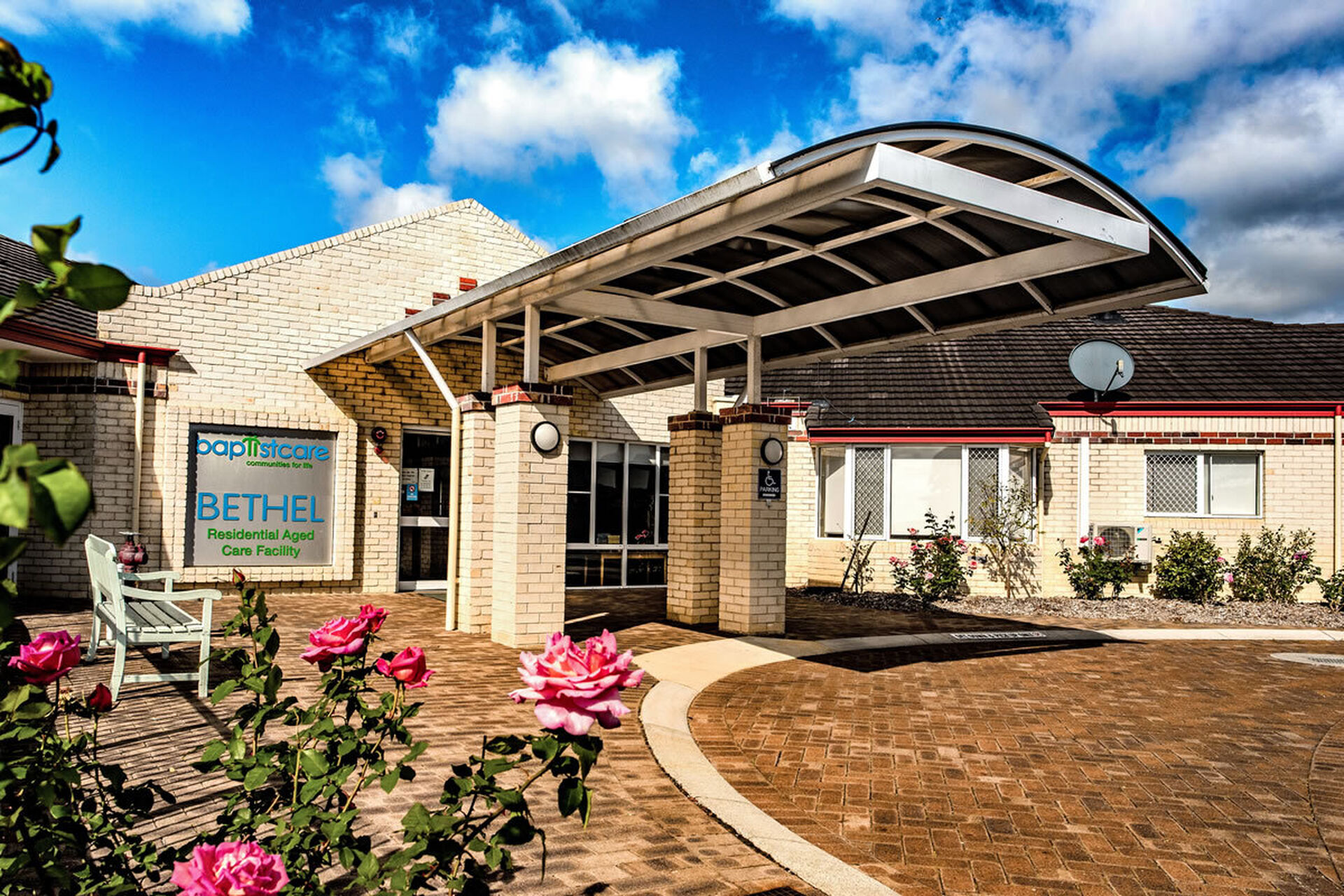 streetscape of baptistcare bethel aged care home in albany wa for nursing home residents and dementia care