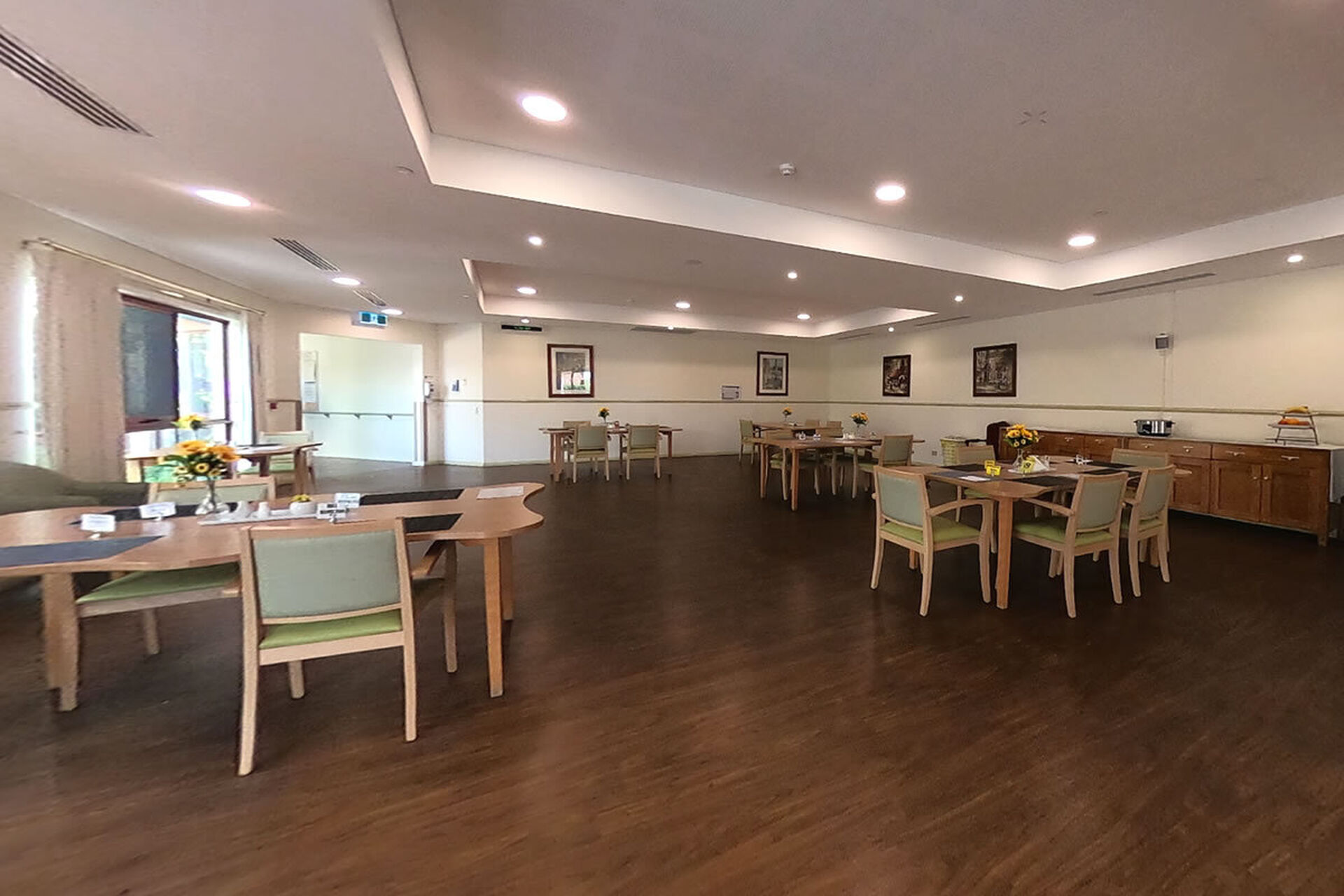 modern dining room baptistcare at david buttfield centre aged care home in gwelup wa for nursing home residents and dementia care