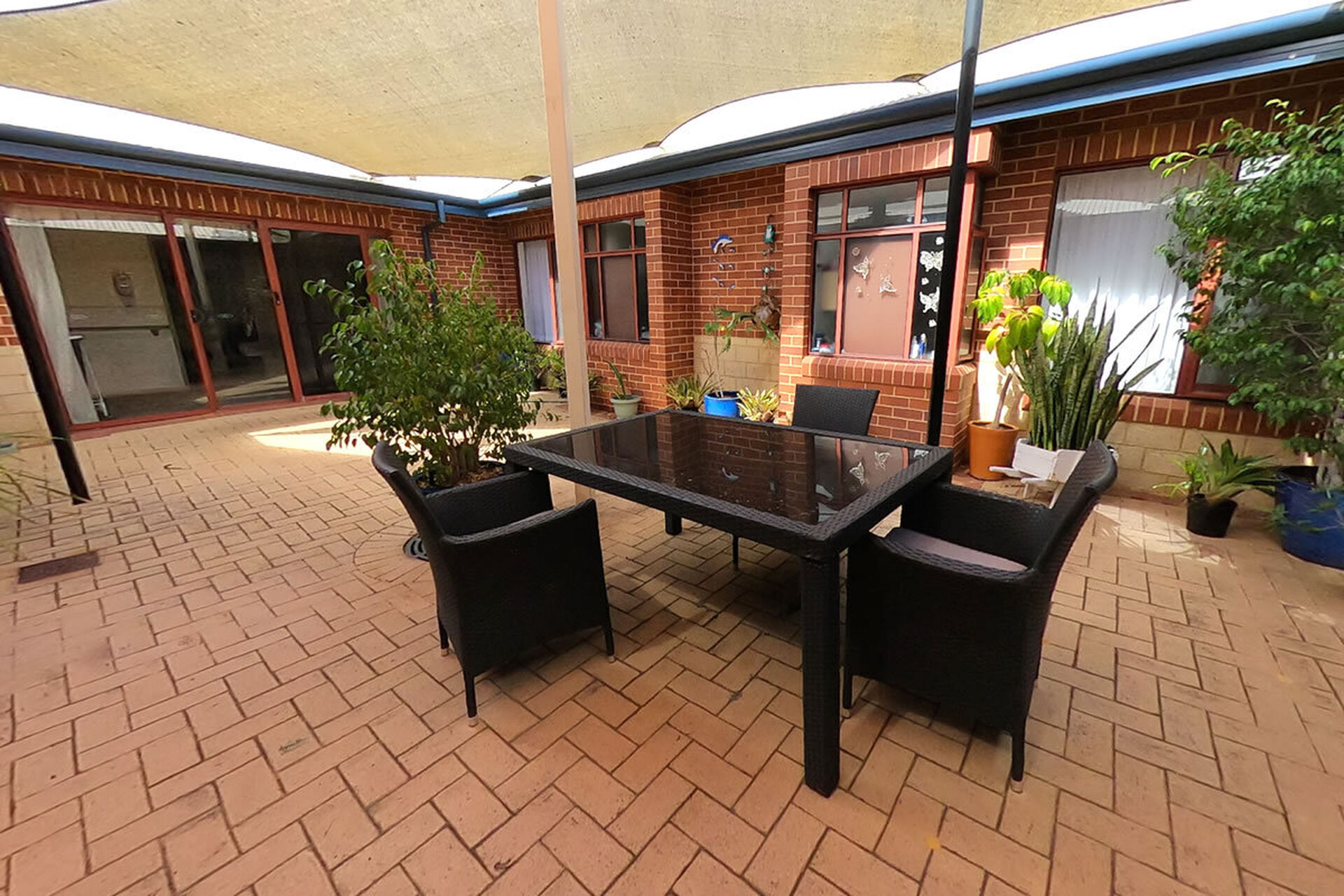 external sitting area baptistcare at david buttfield centre aged care home in gwelup wa for nursing home residents to enjoy