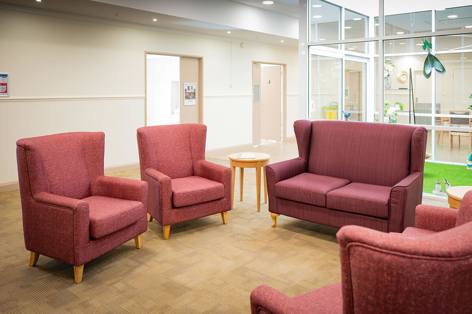 spacious sitting area for nursing home residents at baptistcare graceford aged care home in byford wa