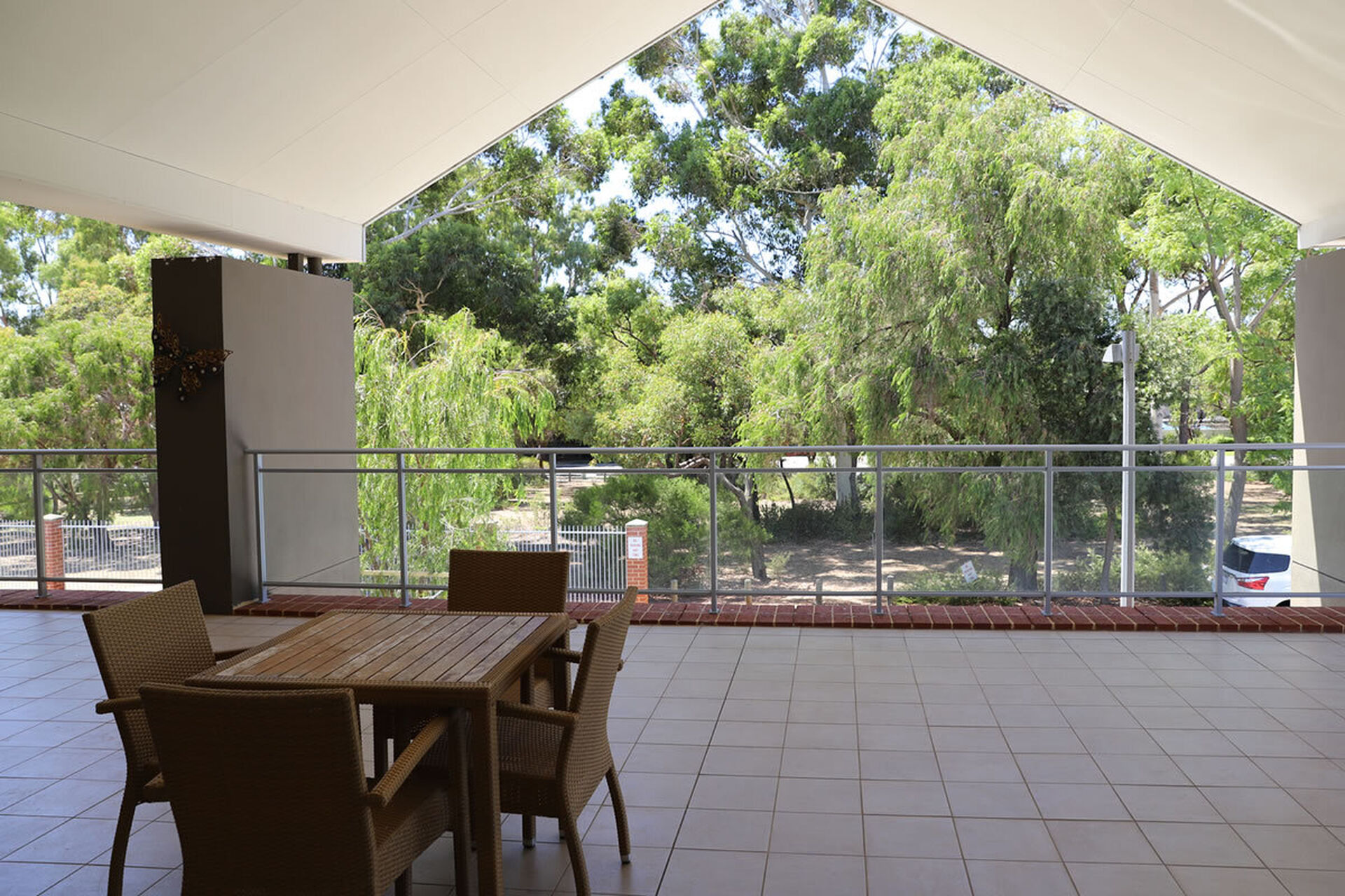 spacious sitting area for nursing home residents at baptistcare gracewood aged care home in salter point wa