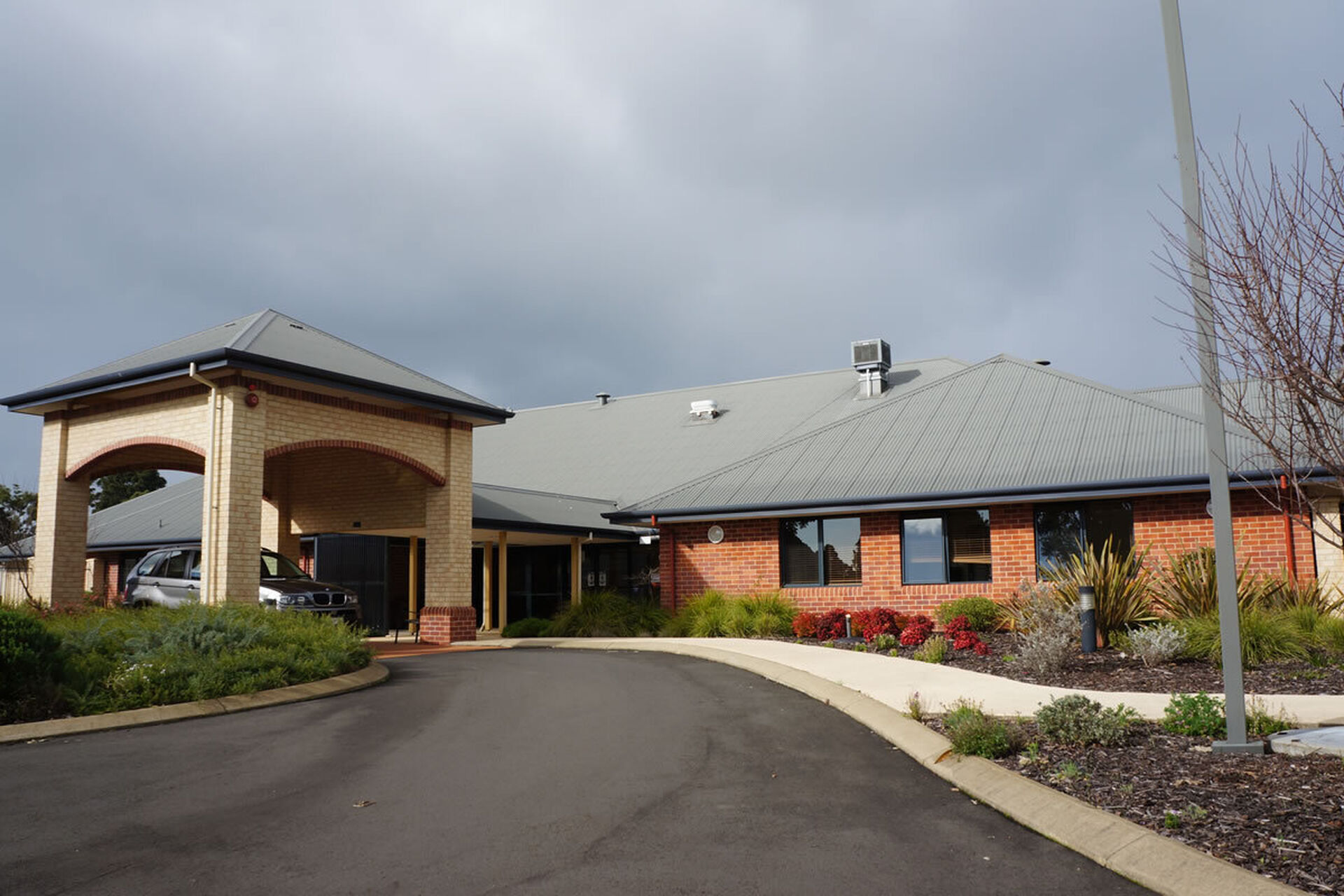 streetscape of baptistcare mirrambeena aged care home in margaret river wa for nursing home residents and dementia care
