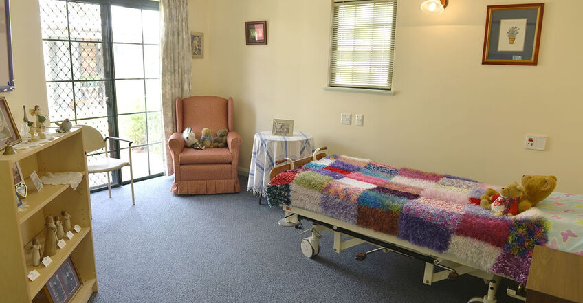 spacious single room and private ensuite for elderly aged care resident including dementia care at baptistcare william carey court aged care home in busselton wa