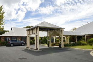 main entry for nursing home residents at baptistcare william carey court aged care home in busselton wa