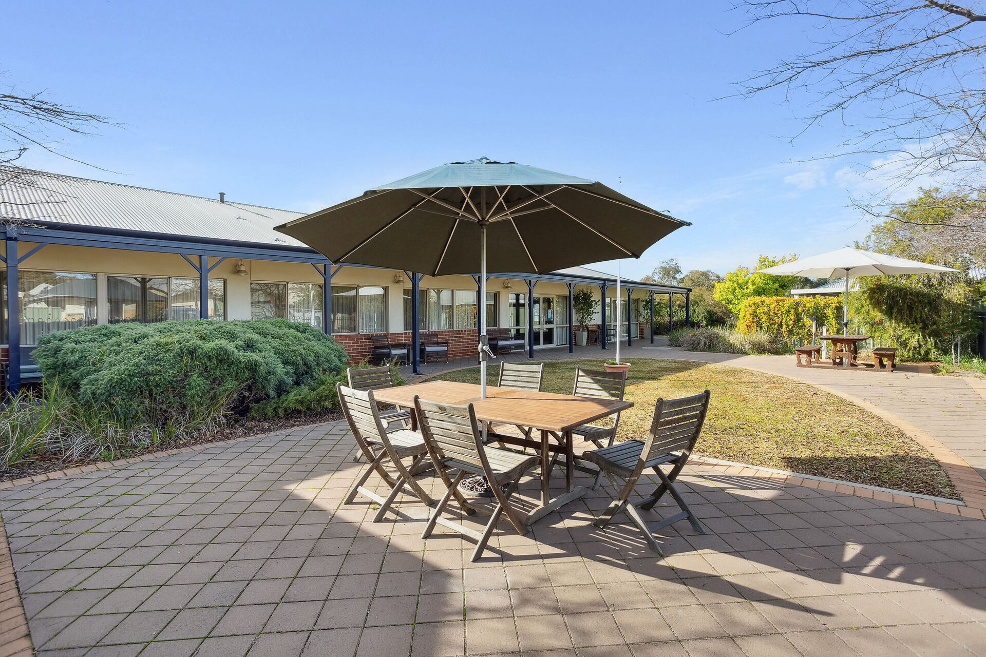 streetscape of baptistcare balladong gardens aged care home in york wa for nursing home residents and dementia care