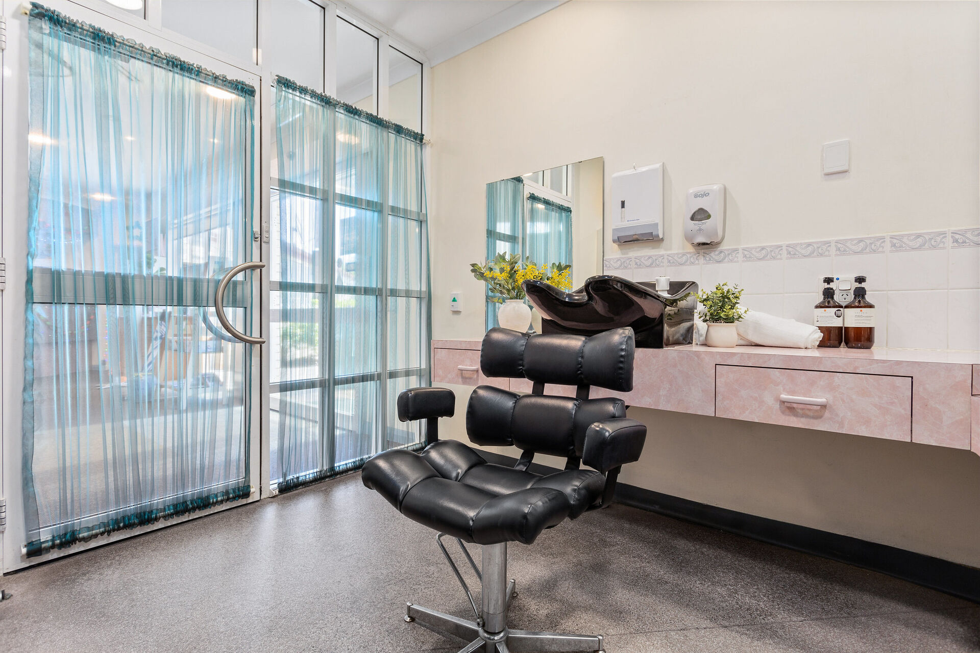 hair salon for nursing home residents at baptistcare bethel aged care home in albany wa