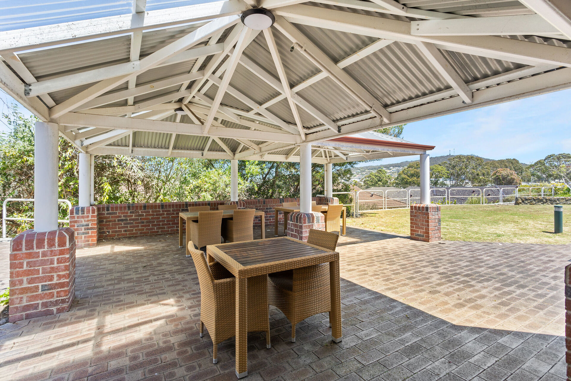 outdoor sitting area for nursing home residents to enjoy at baptistcare bethel aged care home in albany wa