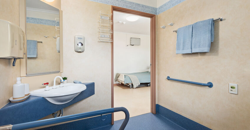 private ensuite for elderly aged care residents at baptistcare kalkarni nursing home brookton wa