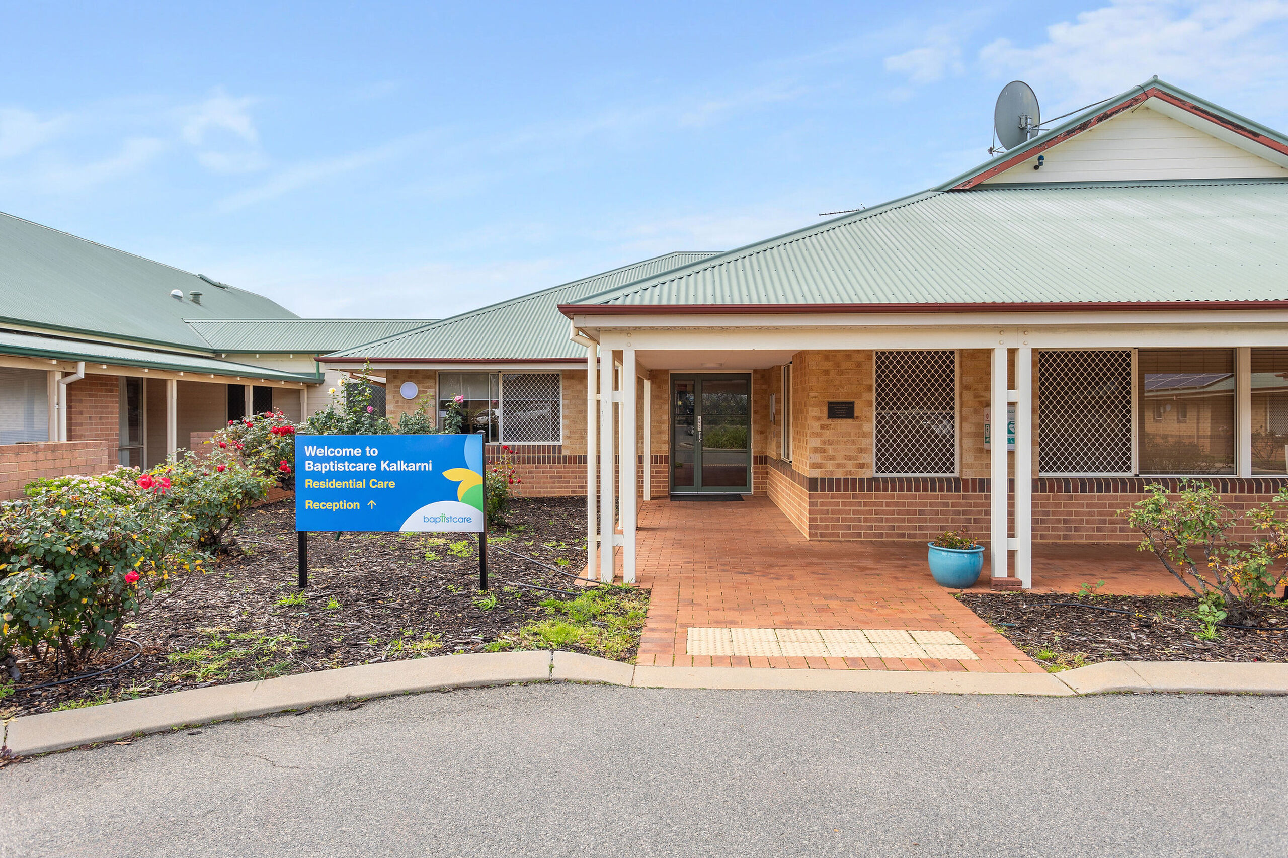 main entry for nursing home residents at baptistcare kalkarni aged care home in brookton wa