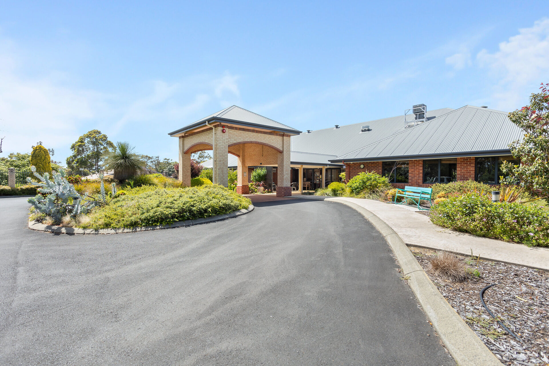 streetscape of baptistcare mirrambeena aged care home in margaret river wa for nursing home residents and dementia care