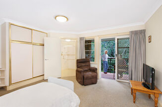 spacious single room for elderly aged care resident including dementia care at baptistcare morven gardens residential aged care home in leura nsw blue mountains