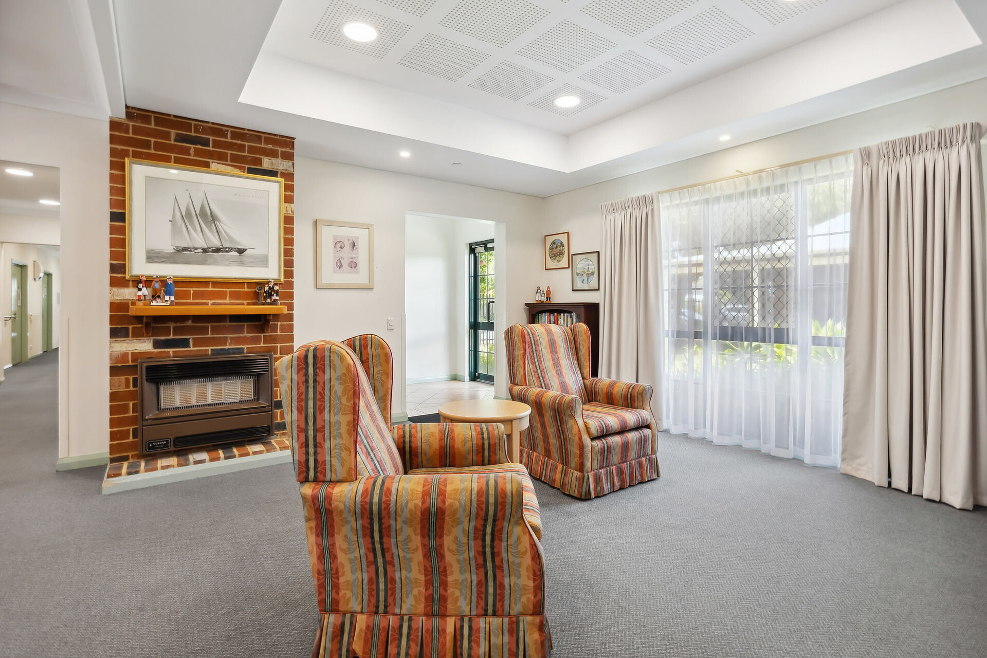 modern activities room for nursing home residents at baptistcare william carey court aged care home in busselton wa