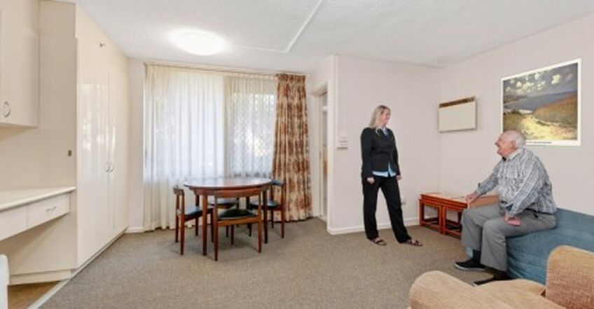 spacious single room for elderly aged care resident including dementia care in baptistcare aminya centre residential aged care home