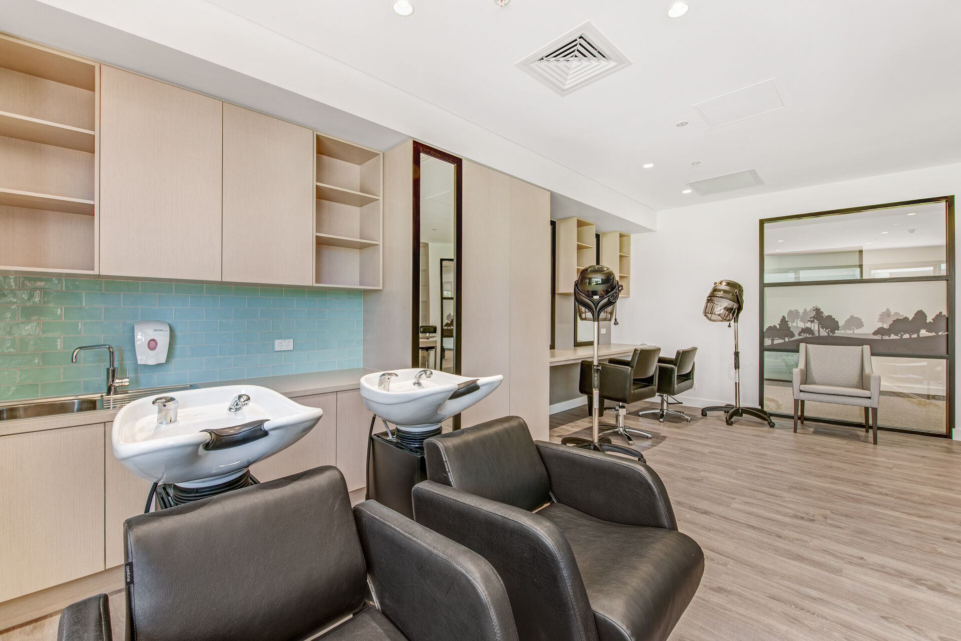 a hairdressing salon for the residents at the gracewood aged care home nursing home in kellyville hills district