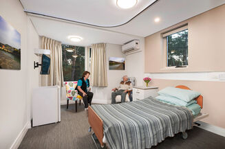 spacious single room for elderly aged care resident including dementia care at baptistcare orana centre nursing home point clare central coast nsw