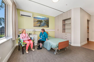 spacious single room for elderly aged care resident including dementia care at baptistcare orana centre nursing home point clare central coast nsw