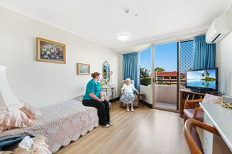 spacious single room for elderly aged care resident including dementia care at baptistcare warabrook centre residential aged care home in warabrook nsw