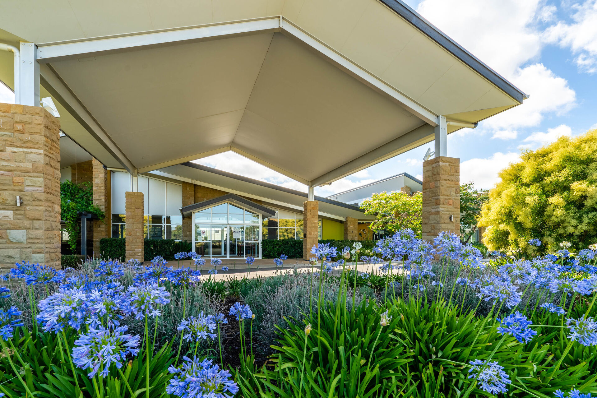 the front of the community centre for all residents at the grange retirement village in wagga wagga