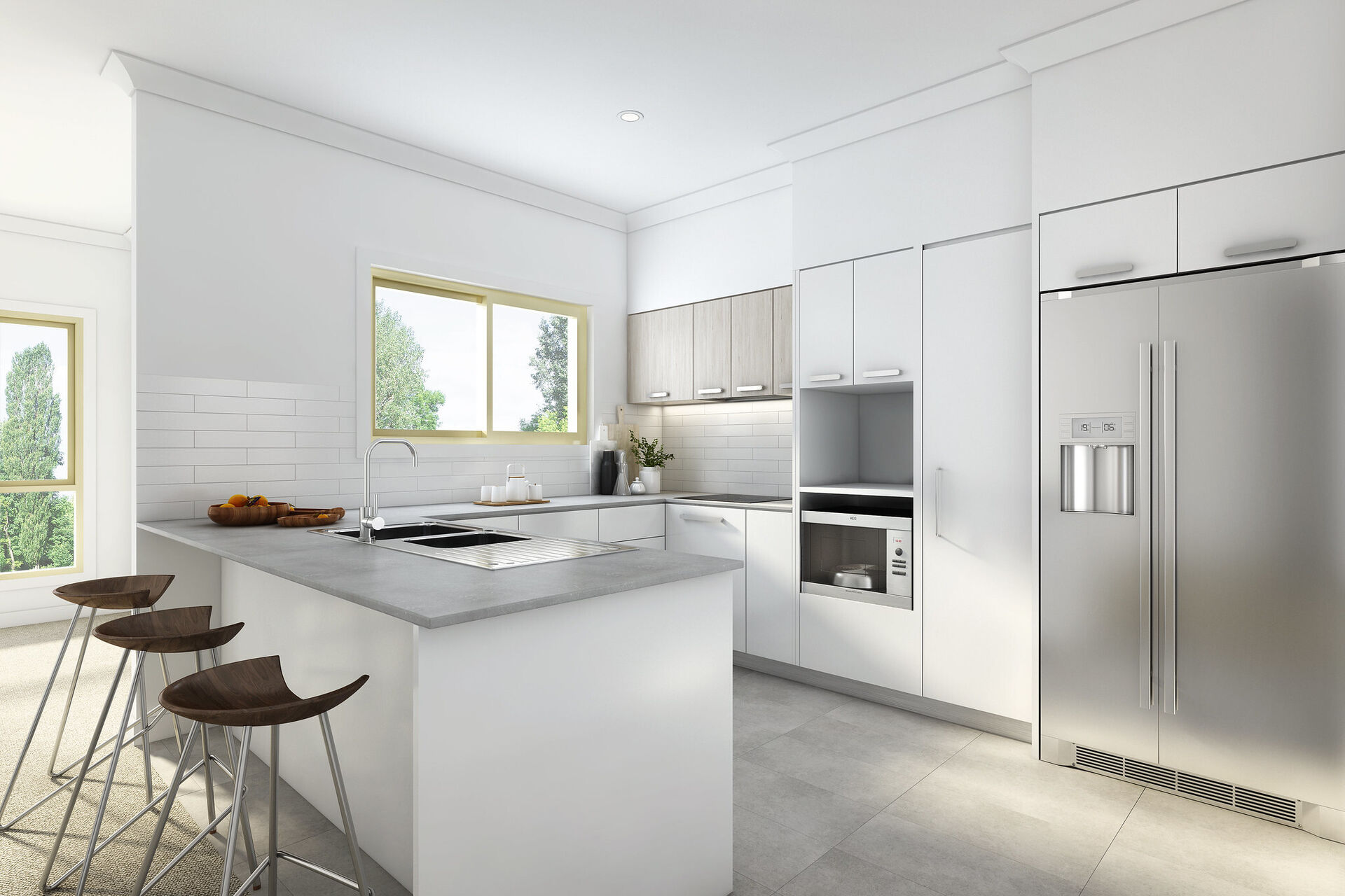 modern white kitchen of retirement village apartment baptistcare maranoa village in alstonville allowing over 55s to downsizing opportunities