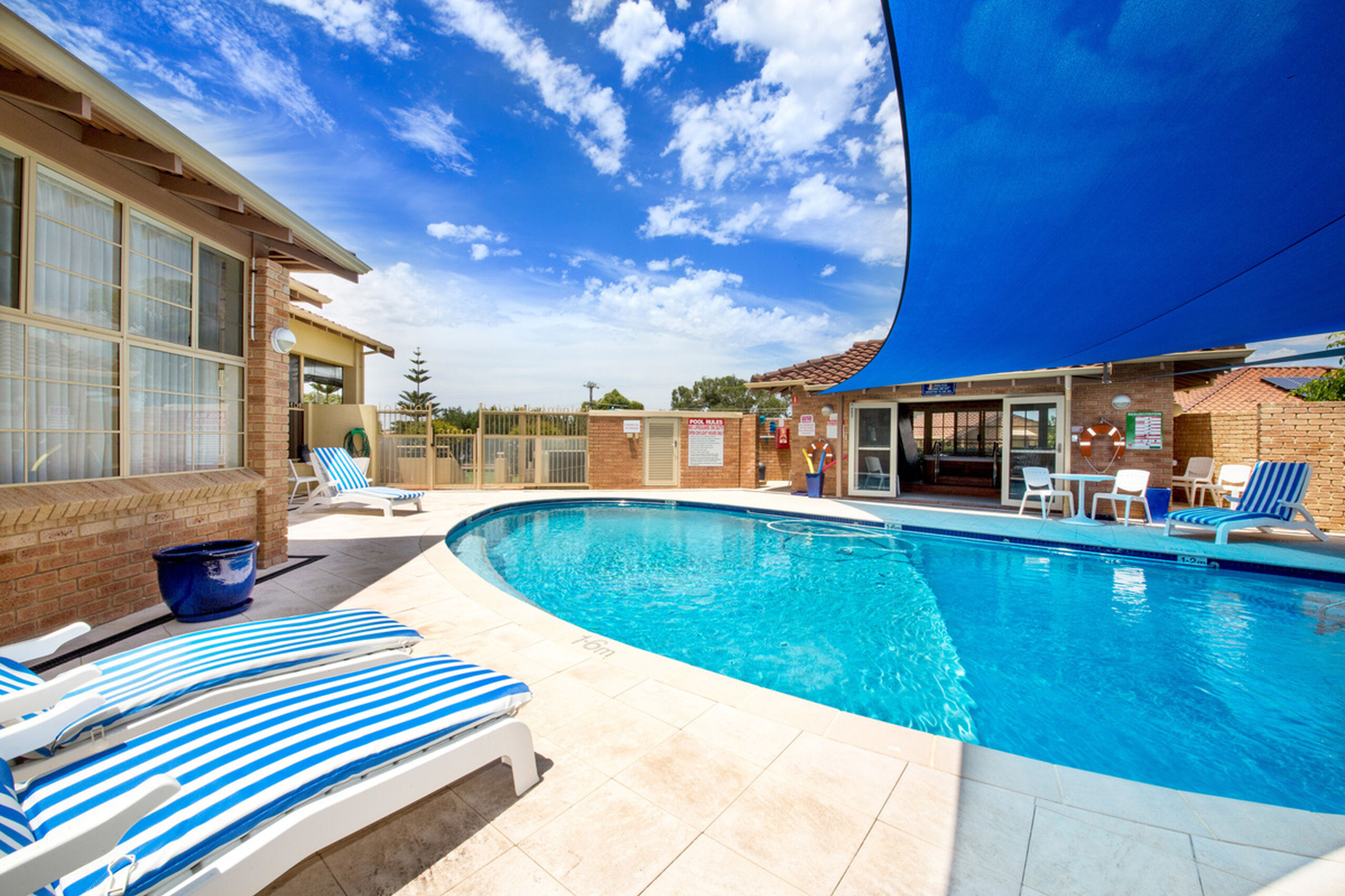 main facade of one of the retirement living villages at baptistcare gracehaven retirement village in rockingham wa