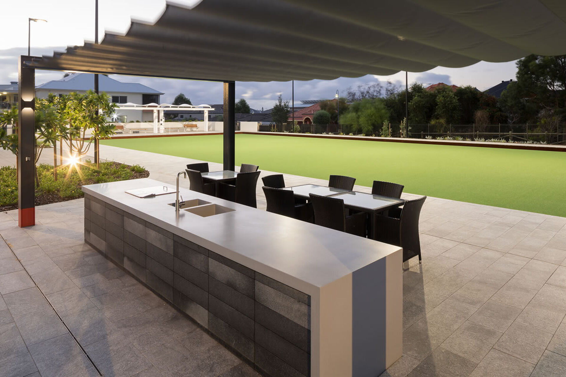 beautifully bbq area of the baptistcare riverside retirement village in salter point wa