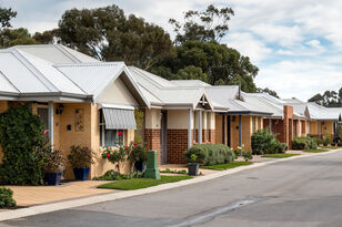Main facade of one of the retirement living villages at baptistcare balladong country estate retirement village in york wa