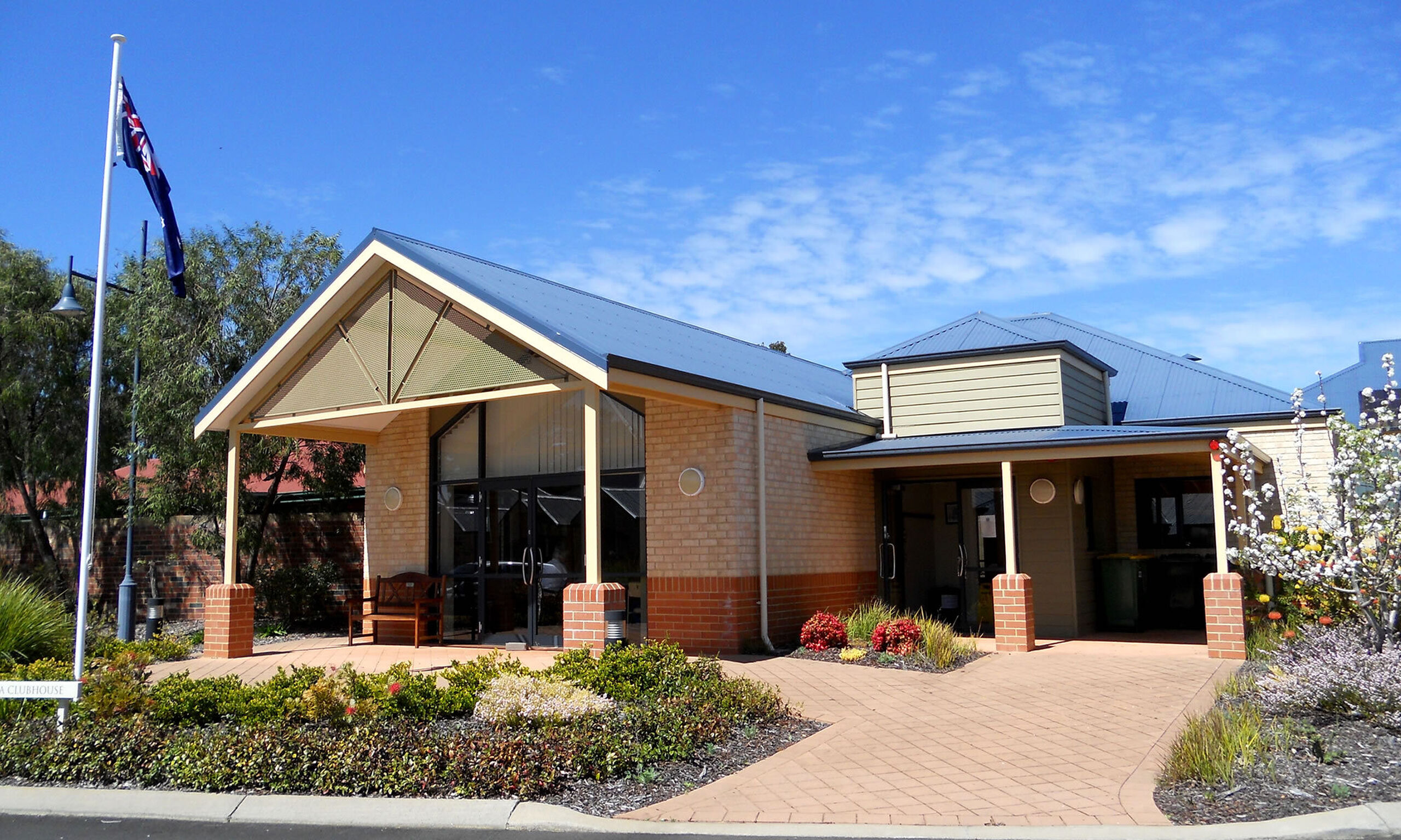 main facade of one of the retirement living villages at baptistcare silver vines retirement village in margaret river wa
